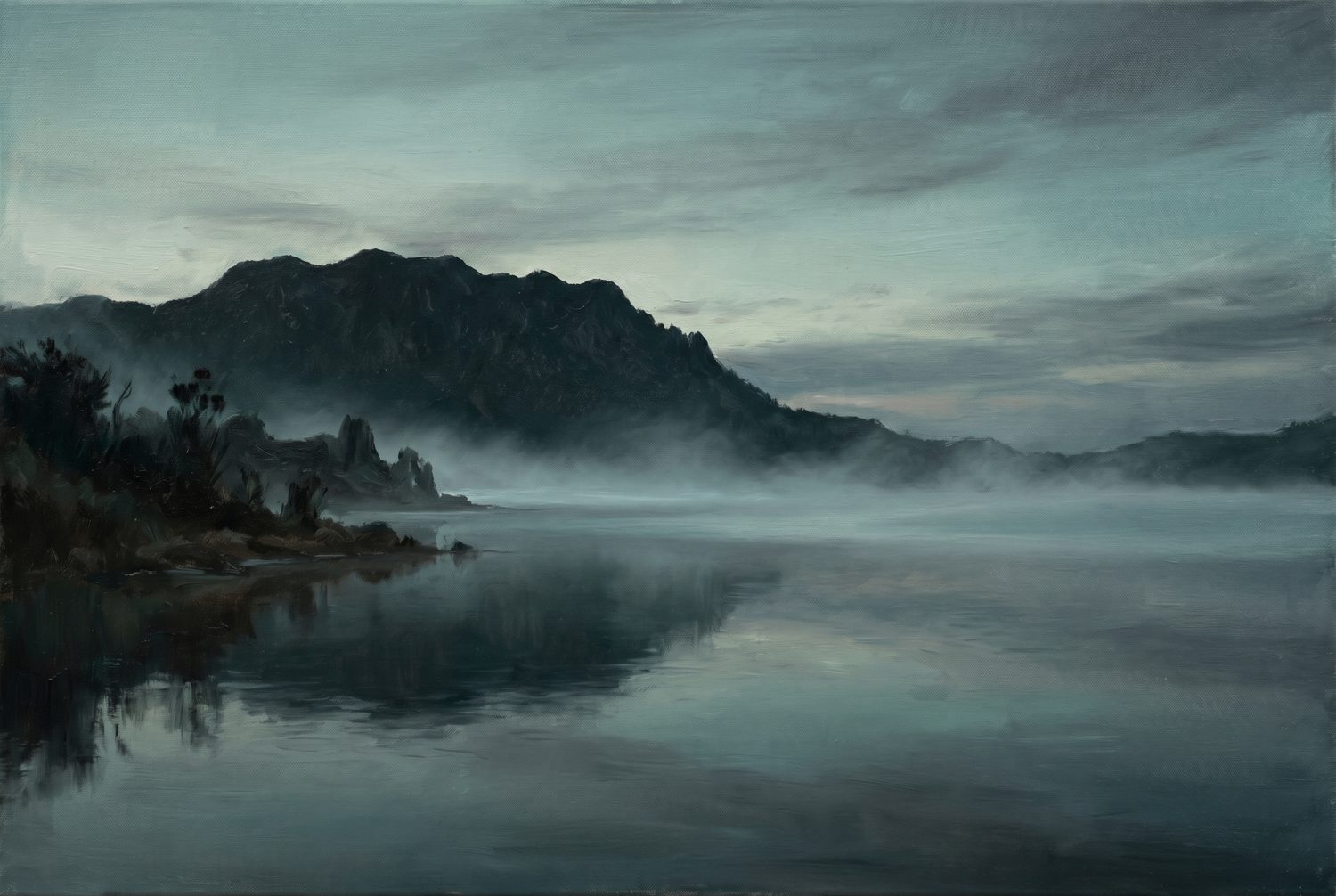 Lake Tarawera Mist by Aroha Whitiora